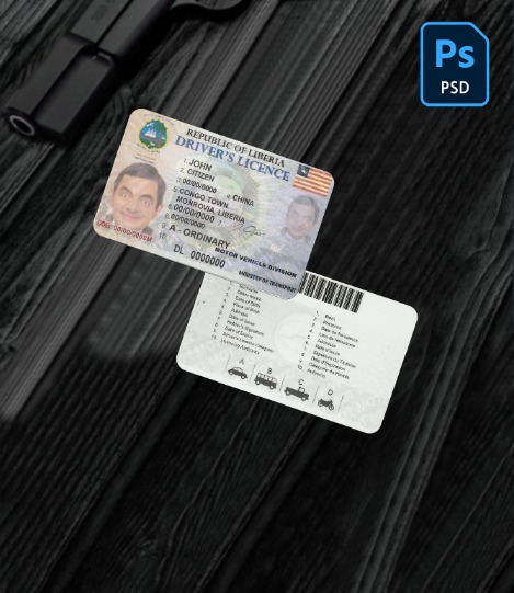 Liberia driving license PSD